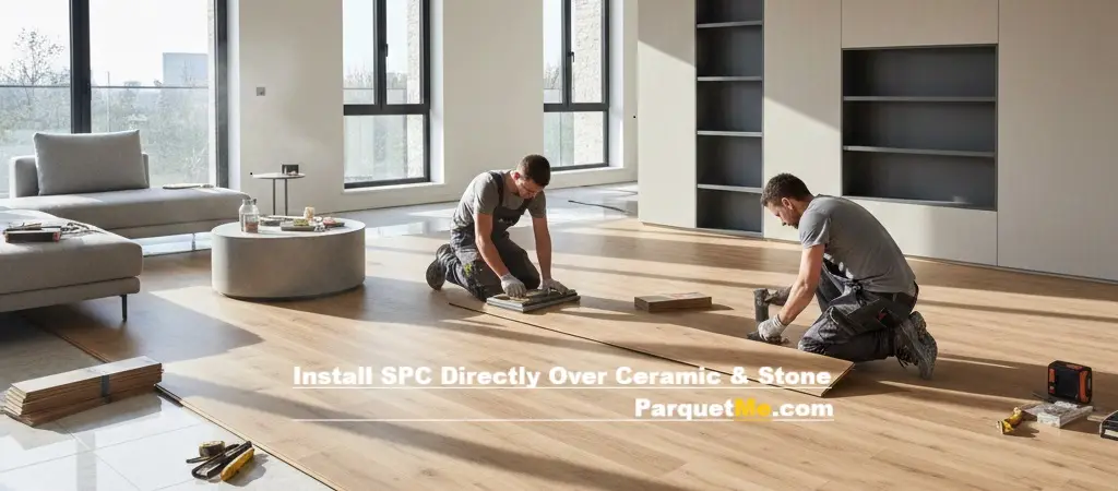 install-spc-on-ceramic-stone-نصب کفپوش SPC روی سرامیک و سنگ | آموزش اجرا