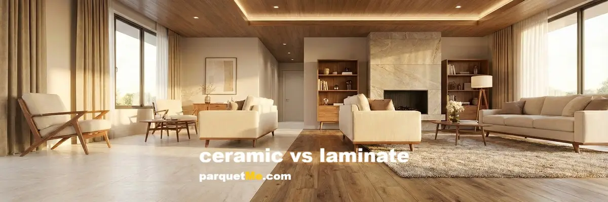 پارکت لمینت یا سرامیک مقایسه تفاوت ceramic - vs - laminate